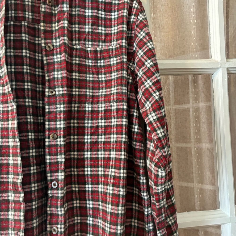 VINTAGE 100% Cotton High Sierra Men's Red Plaid Shirt